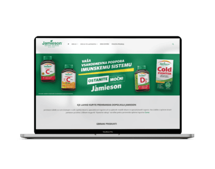 SPLETNA STRAN JAMIESON VITAMINS REFERENCA POSITIVA REŠITVE