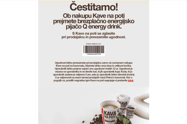 petrol kava na poti nagrajuje positiva rešitve d.o.o. 2