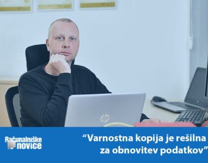 Varnostna kopija je rešilna vrv za obnovitev podatkov