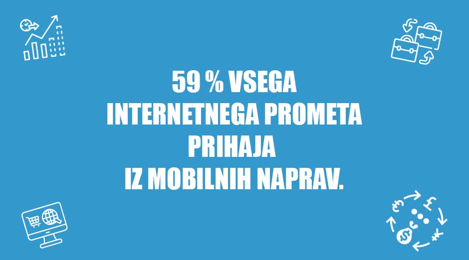 59 % VSEGA INTERNETNEGA PROMETA PRIHAJA IZ MOBILNIH NAPRAV.